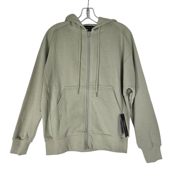 Central Park Tops - Central Park Women Small Light Green Soft Full Zip Hoodie NEW WITH TAGS